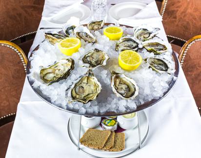 Les huîtres, une spécialité de la Brasserie les Beaux-Arts